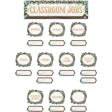 Teacher Created Resources Eucalyptus Classroom Jobs Mini Bulletin Board Set TCR8453